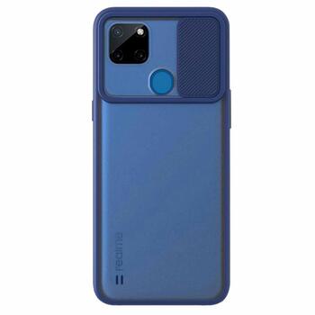 Microsonic Realme C25Y Kılıf Slide Camera Lens Protection Lacivert