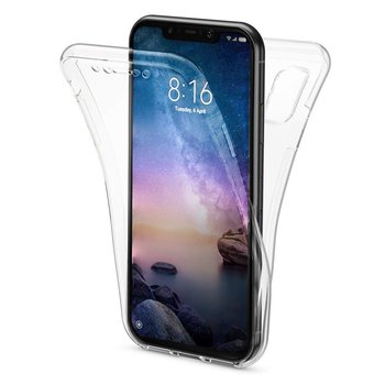 Microsonic Xiaomi Redmi Note 6 Pro Kılıf Komple Gövde Koruyucu Silikon Şeffaf