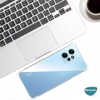 Microsonic Xiaomi Redmi Note 12 4G Kılıf Anti Shock Silikon Şeffaf