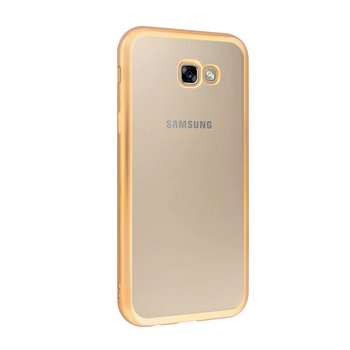 CaseUp Samsung Galaxy A5 2017 Lazer Kesim Silikon Kılıf Gold