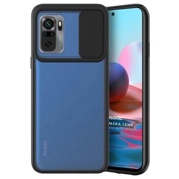 Microsonic Xiaomi Redmi Note 10S Kılıf Slide Camera Lens Protection Siyah