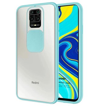 Microsonic Xiaomi Redmi Note 9S Kılıf Slide Camera Lens Protection Turkuaz