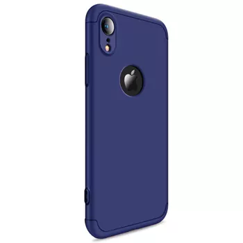 Microsonic Apple iPhone XR (6.1'') Kılıf Double Dip 360 Protective Lacivert