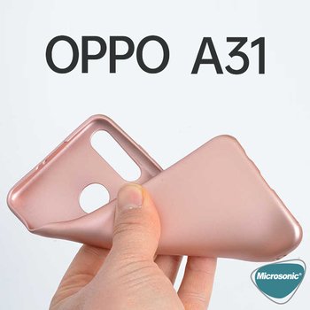 Microsonic Oppo A31 Kılıf Matte Silicone Kırmızı