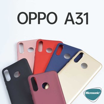 Microsonic Oppo A31 Kılıf Matte Silicone Kırmızı