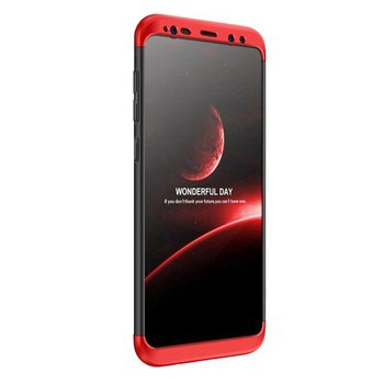 Microsonic Samsung Galaxy S9 Plus Kılıf Double Dip 360 Protective AYS Siyah - Kırmızı