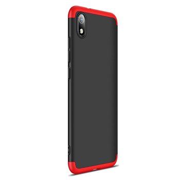 Microsonic Xiaomi Redmi 7A Kılıf Double Dip 360 Protective AYS Siyah - Kırmızı