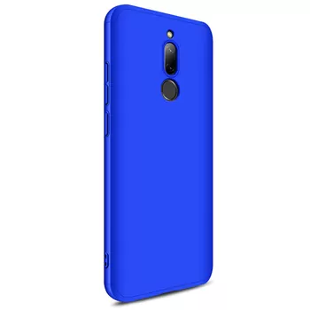 Microsonic Xiaomi Redmi 8 Kılıf Double Dip 360 Protective Mavi