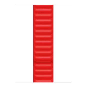 Microsonic Apple Watch Series 11 46mm Kordon Leather Link Band Kırmızı