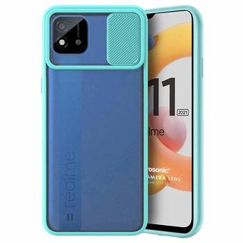 Microsonic Realme C11 2021 Kılıf Slide Camera Lens Protection Turkuaz