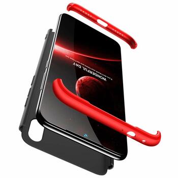 Microsonic Xiaomi Redmi Note 7 Kılıf Double Dip 360 Protective AYS Siyah - Kırmızı