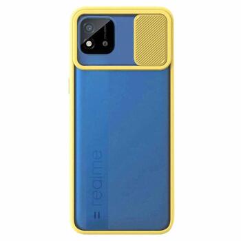 Microsonic Realme C11 2021 Kılıf Slide Camera Lens Protection Sarı