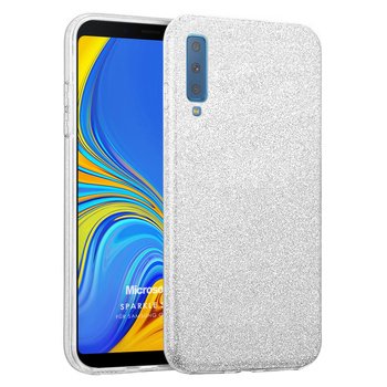 Microsonic Samsung Galaxy A7 2018 Kılıf Sparkle Shiny Gümüş