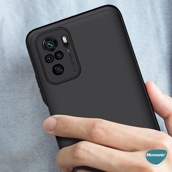 Microsonic Xiaomi Redmi Note 10S Kılıf Double Dip 360 Protective AYS Kırmızı