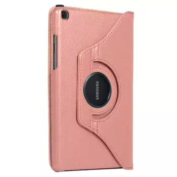 Microsonic Samsung Galaxy Tab A7 T500 Kılıf 360 Rotating Stand Deri Rose Gold