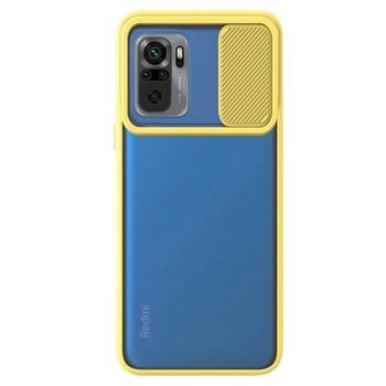 Microsonic Xiaomi Redmi Note 10S Kılıf Slide Camera Lens Protection Sarı