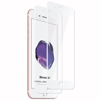 Microsonic Apple iPhone SE 2022 Crystal Seramik Nano Ekran Koruyucu Beyaz (2 Adet)