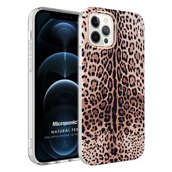 Microsonic Apple iPhone 12 Pro Natural Feel Desenli Kılıf Leopard