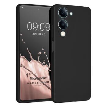 Microsonic Matte Silicone Vivo Y04 Kılıf Siyah