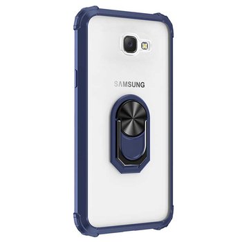 Microsonic Samsung Galaxy J7 Prime Kılıf Grande Clear Ring Holder Lacivert