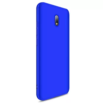 Microsonic Xiaomi Redmi 8A Kılıf Double Dip 360 Protective Mavi