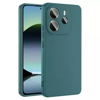 Microsonic Xiaomi Redmi Note 14 5G Kılıf Groovy Soft Koyu Yeşil