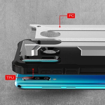 Microsonic Huawei P30 Lite Kılıf Rugged Armor Siyah