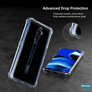 Microsonic Oppo Reno 2Z Kılıf Anti Shock Silikon Şeffaf