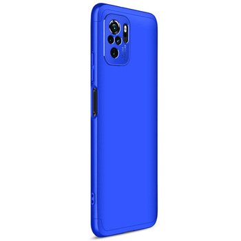 Microsonic Xiaomi Redmi Note 10 Kılıf Double Dip 360 Protective AYS Mavi