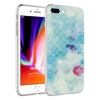 Microsonic Apple iPhone 8 Plus Natural Feel Desenli Kılıf Fish Scale