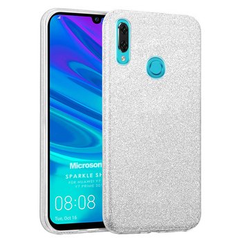 Microsonic Huawei Y7 2019 Kılıf Sparkle Shiny Gümüş