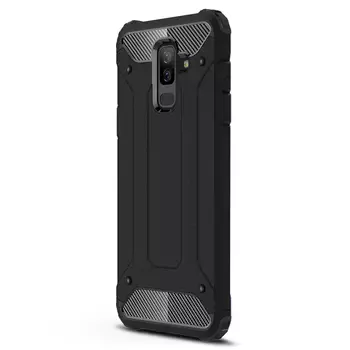 Microsonic Samsung Galaxy A6 Plus 2018 Kılıf Rugged Armor Siyah