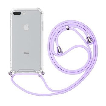 Microsonic Apple iPhone 7 Plus Kılıf Neck Lanyard Lila