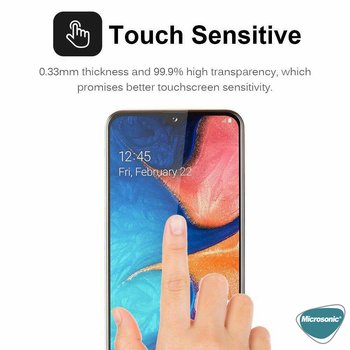 Microsonic Samsung Galaxy M10s Invisible Privacy Kavisli Ekran Koruyucu Siyah