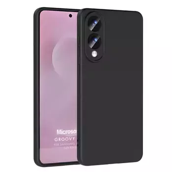 Microsonic Samsung Galaxy S25 Edge Kılıf Groovy Soft Siyah