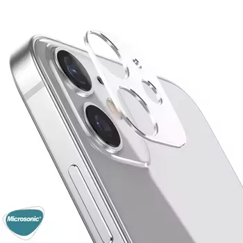 Microsonic Apple iPhone 12 Mini Kamera Lens Koruma Camı V2 Beyaz