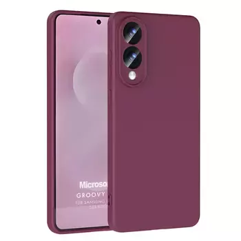 Microsonic Samsung Galaxy S25 Edge Kılıf Groovy Soft Mor