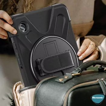 Microsonic Samsung Galaxy Tab S10 Lite Kılıf Heavy Defender Siyah