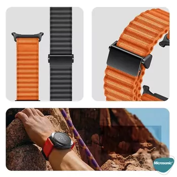 Microsonic Samsung Galaxy Watch Ultra 2025 Kordon Alpine Loop Siyah