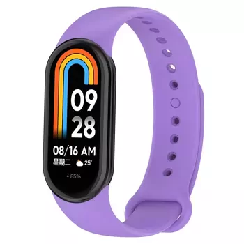 Microsonic Xiaomi Mi Band 8 Silikon Kordon Lila