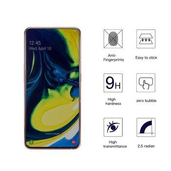 Microsonic Samsung Galaxy A80 Invisible Privacy Kavisli Ekran Koruyucu Siyah