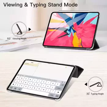 Microsonic Apple iPad Pro 12.9'' 2018 (A1876-A2014-A1895-A1983) Smart Case ve arka Kılıf Gümüş