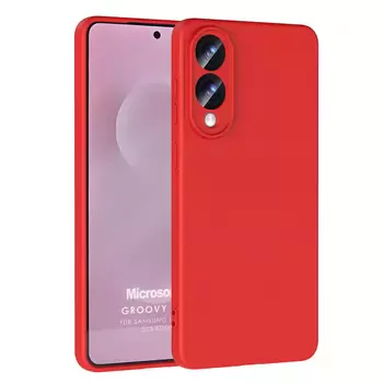 Microsonic Samsung Galaxy S25 Edge Kılıf Groovy Soft Kırmızı