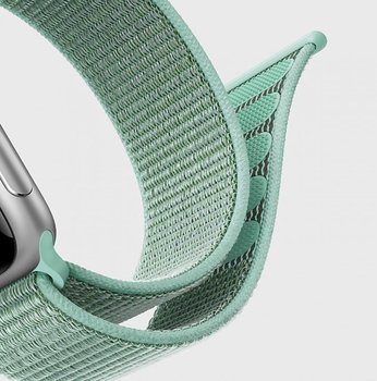 Microsonic Apple Watch Series 6 44mm Nylon Loop Kordon Yeşil