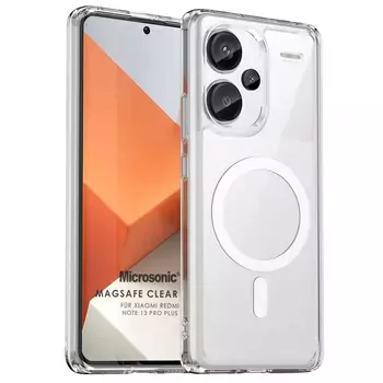 Microsonic Xiaomi Redmi Note 13 Pro Plus 5G Kılıf MagSafe Clear Sararmaz Şeffaf
