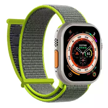 Microsonic Apple Watch Series 11 46mm Hasırlı Kordon Woven Koyu Yeşil