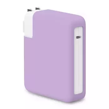 Microsonic Macbook Şarj Adaptör Kılıf (85W-87W-96W) Matte Silicone Lila