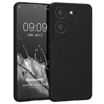 Microsonic Matte Silicone TECNO Pova 5 Pro Kılıf Siyah