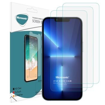 Microsonic Apple iPhone 13 Pro Max Nano Ekran Koruyucu (3'lü Paket)