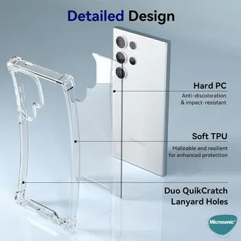Microsonic Samsung Galaxy S25 Ultra Kılıf Shock Absorbing Şeffaf
